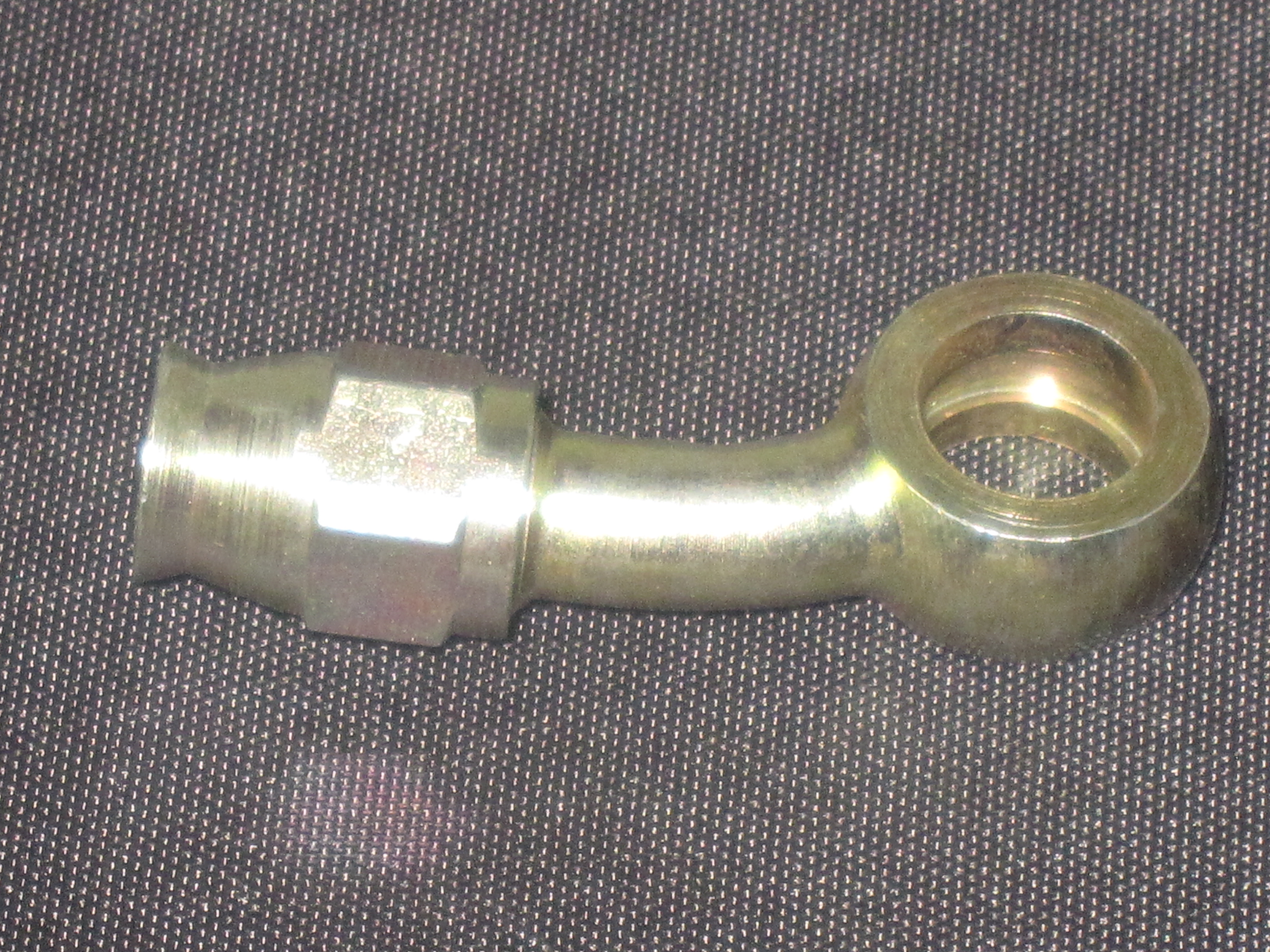 (image for) 20 DEG SIDE BENT EXTENDED NECK -3 HOSE END W/ 3/8 OR M10 HOLE S